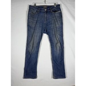 DU/ER L2X Relaxed Taper Jeans Mens 34x30 Blue Denim Stretch Casual MFLR4505